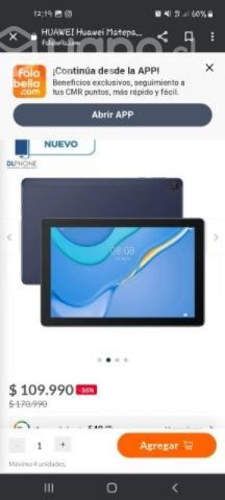 Tablet Huawei semi-nueva