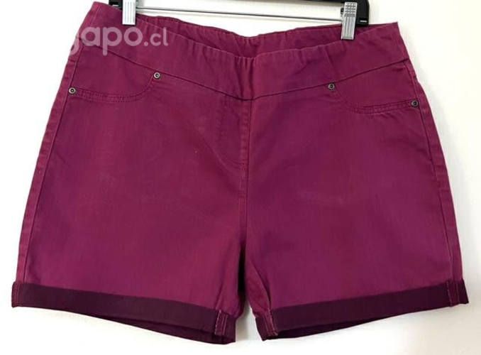 Short Elástico Marca Barbados Talla 46 Burdeo