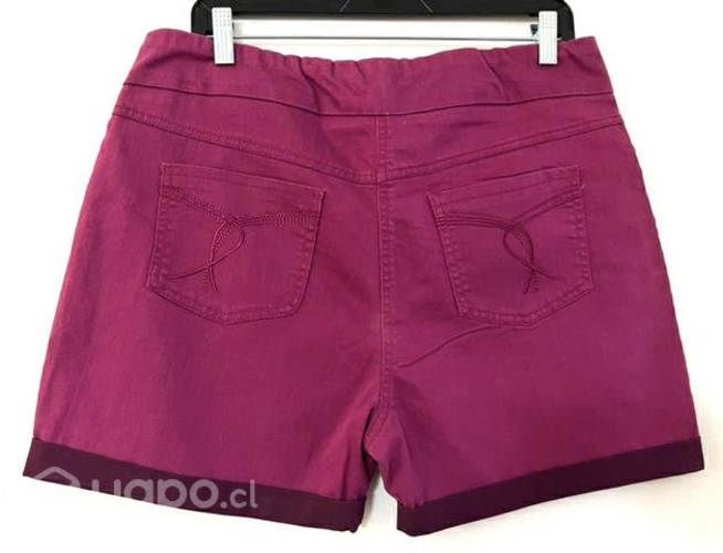 Short Elástico Marca Barbados Talla 46 Burdeo