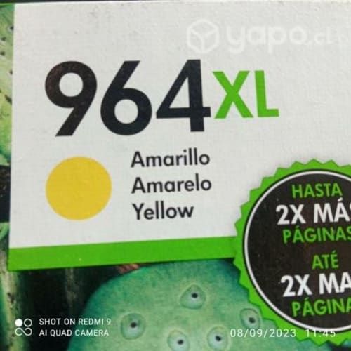 Tinta HP 964xl yellow original de alta