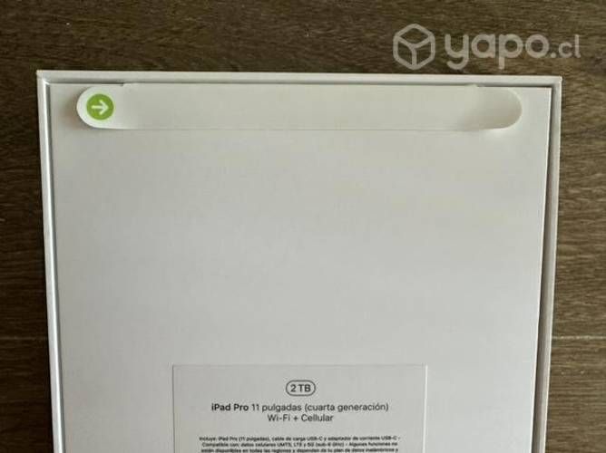IPad Pro 11 pulgadas 4ta gen, 2TB. Wifi+ cel 4g