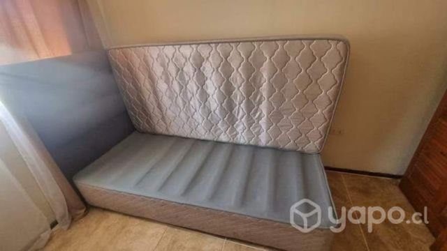 Cama 1 Plaza, colchón más respaldo