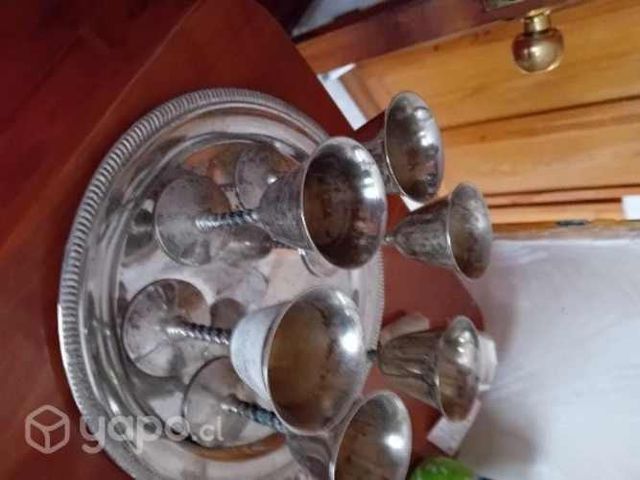 Juego copas de plata