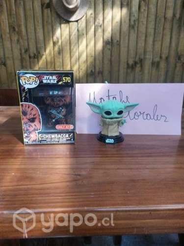 Funko pop star wars chewbacca y baby yoda