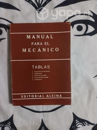 Manual del Mecánico, Tablas, Ed. Alsina