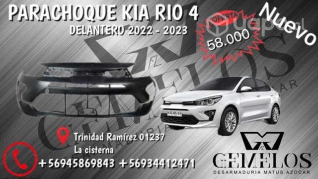 Parachoque kia rio 2022