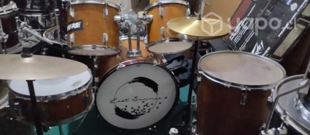Batería musical enforcer con platillos power toms