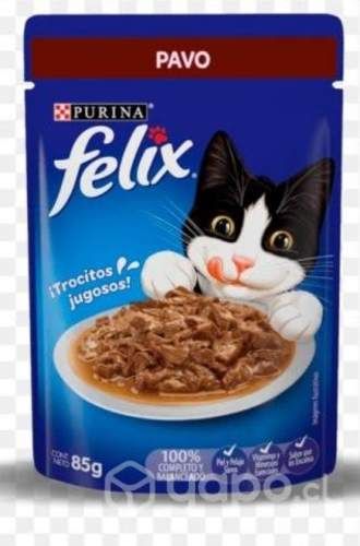 Comida gato felix pavo