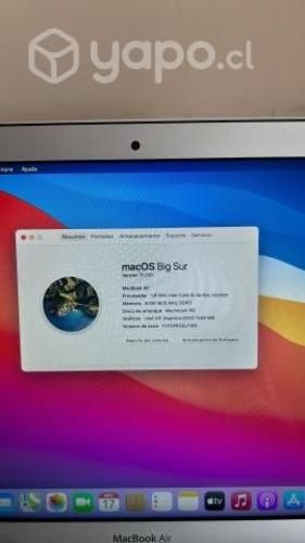 MacBook Air i5 8gb 128Ssd