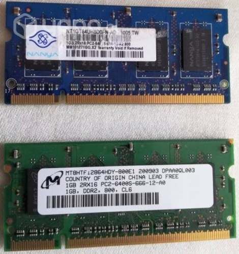 Memorias Ram DDR2 1GBx2 Nanya/Micron