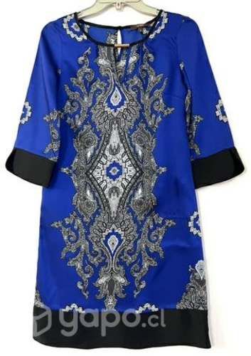 Vestido Túnica No Elástico Mor Talla S Azul Rey