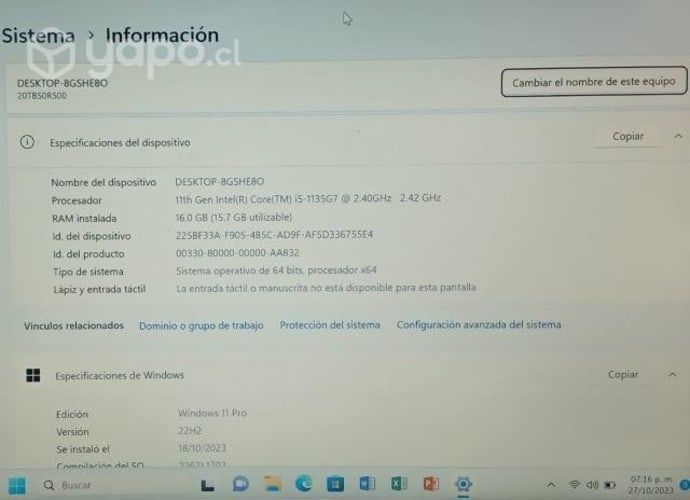 Lenovo Thinkpad E14 I5 1135G7 hasta 4,2Ghz/16GB/51
