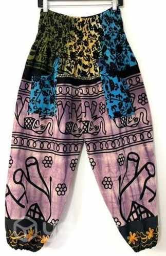 Pantalón Con Bolsillos Hindú Talla L/xl Lila