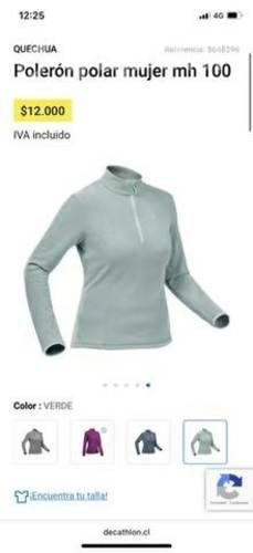 Poleron mujer marca quechua