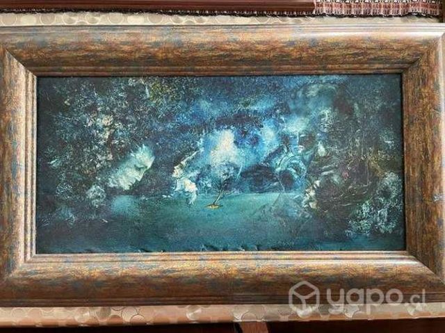 Cuadro original pintado sobre loza