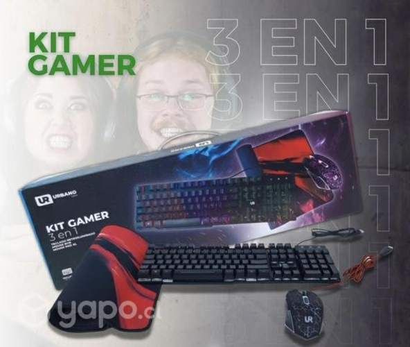 Kits gamer luz led. Pas mouse, teclado y mouse usb