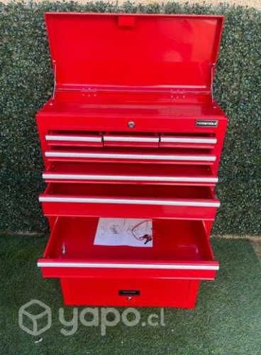 Caja Metálica Roja vacía para guardar herramientas