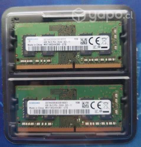 Memoria RAM 8GB 2x4GB Notebook