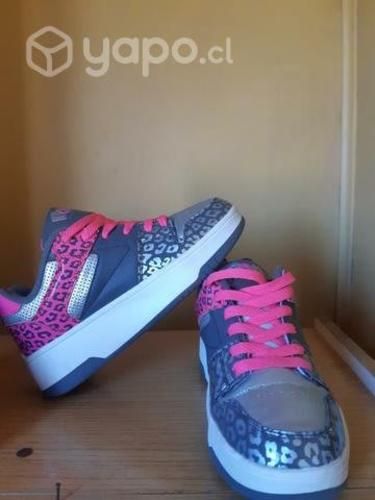 Zapatilla push plateada POP by Heelys