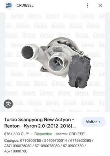 Turbo para ssangyong actyon