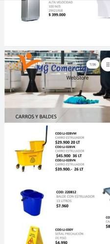 carro con estrujador 26 litros