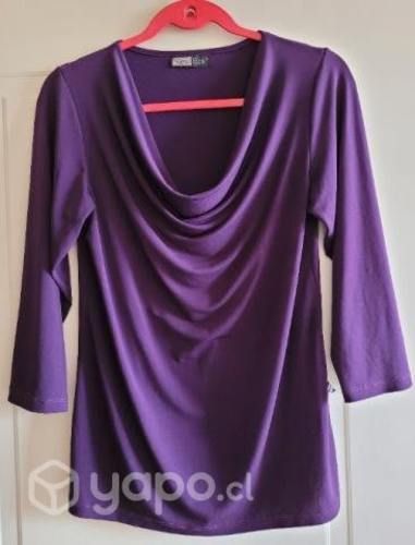 Blusa morada manga 3/4 talla XL