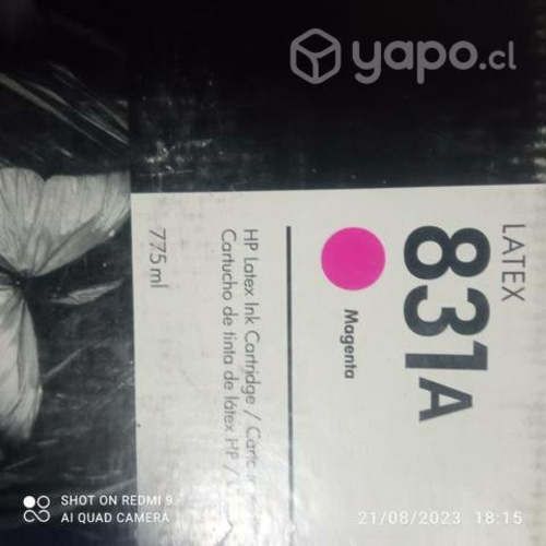 Tintas HP 831a colores originales de 775ml