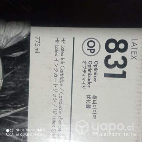 Tintas HP 831a colores originales de 775ml