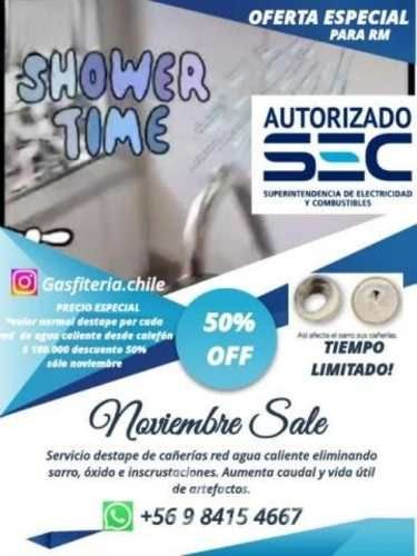 Destape de tuberías de agua caliente