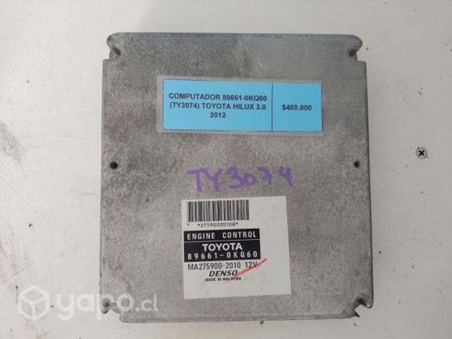 Computador 89661-0KQ60 (TY3074) Toyota Hilux 2012