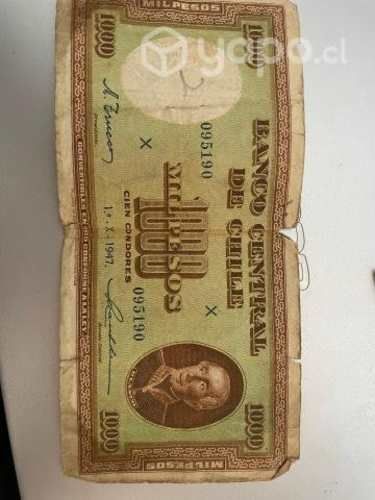 Billetes antiguos Chilenos