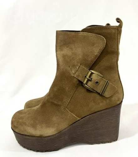 Botín Taco Chino Cuero Reno Marca Bruno Rossi N*40