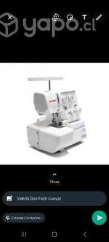 Maquina overlock nueva