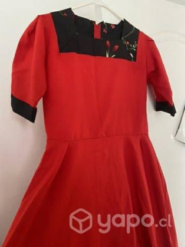 Vestido cueca fiestas patrias talla S / M.Poco uso