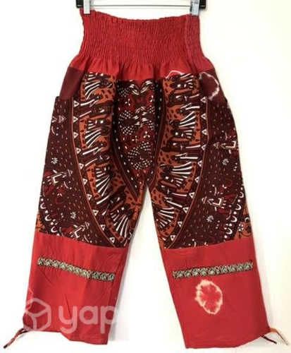 Pantalón Hindu Bordado Talla M/l Coral Y Otros