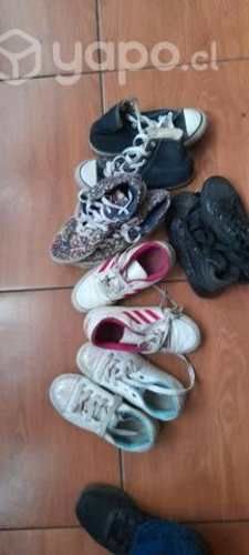 Lote de 7 pares de Zapatos usados cartera de mujer