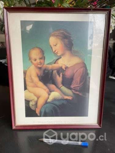 Reproduccion cuadro con marco vintage