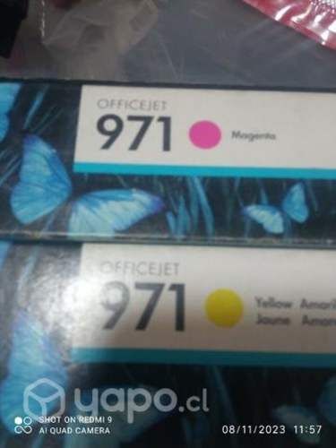 Tintas HP 971 colores originales