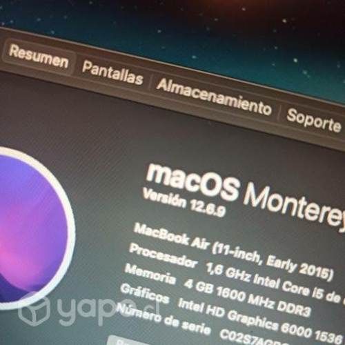 Macbook air 11" 2015 128 gb