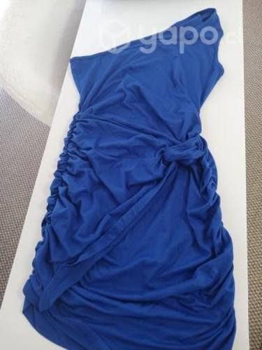Vestido azul un hombro, talla s