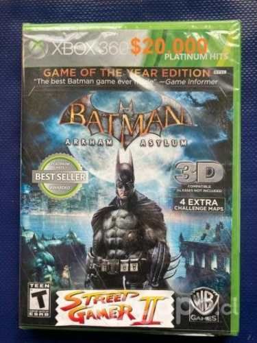 Batman arkham asylum xbox 360 nuevo sellado