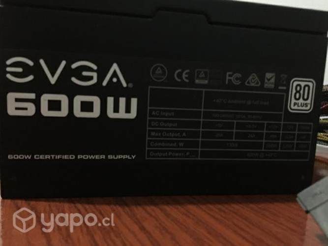 Fuente de poder evga 600w