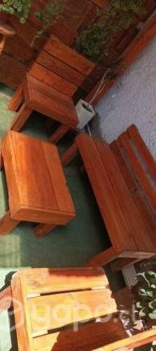 Terraza de madera tipo rústico