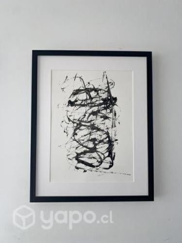 Cuadro acrilico negro 50x40cm