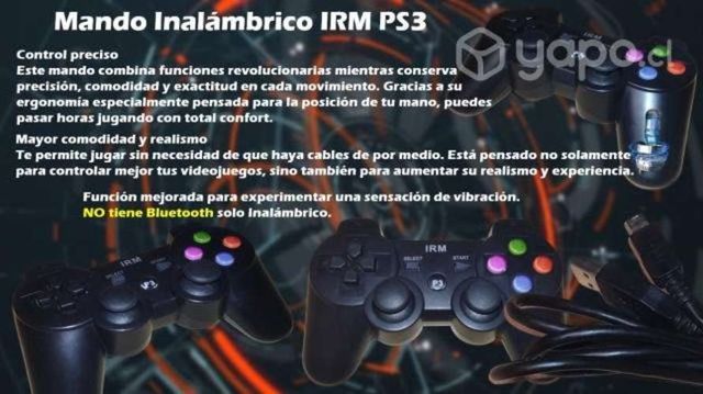 Mando Inalámbrico IRM PS3 Negro