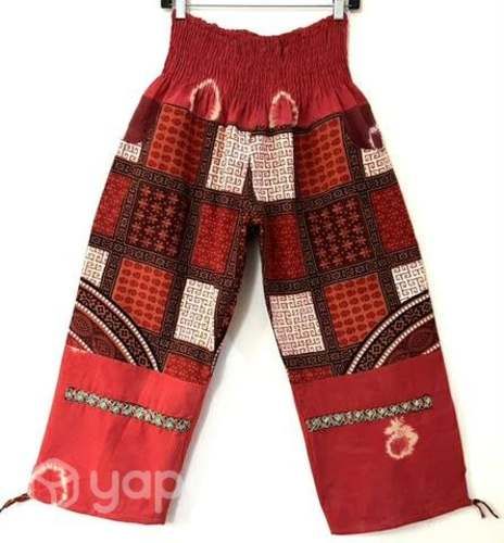 Pantalón Hindú Con Bolsillo Talla L/xl Terracota