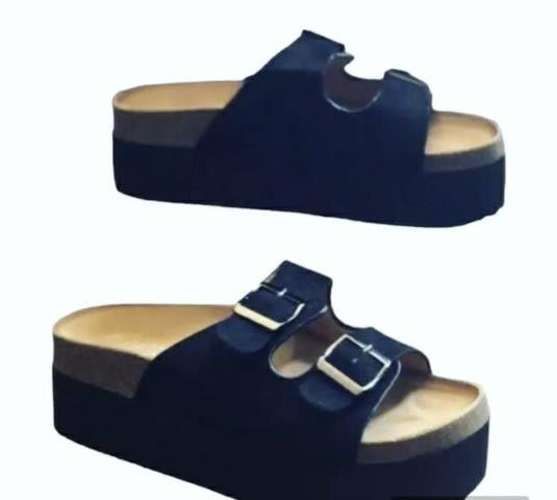 Sandalias plataforma gamuza