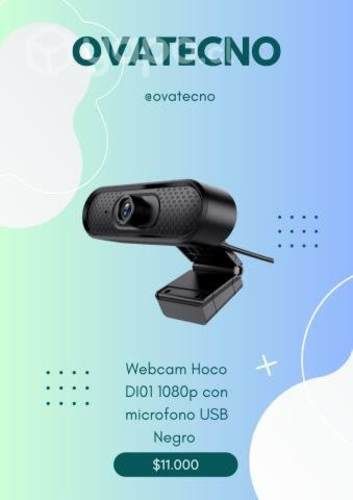 Webcam Hoco DI01 1080p con microfono USB Negro
