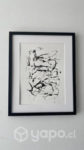 Cuadro acrilico negro 50x40 cm