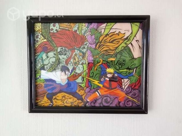 Cuadro Naruto Shippuden hecho a mano